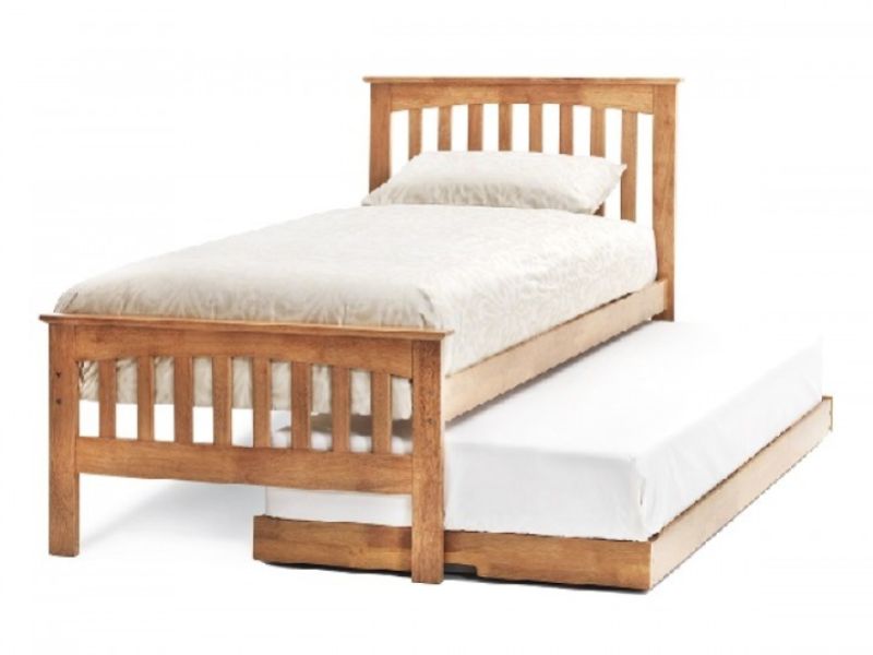 Serene Amelia 3ft Single Oak Finish Wooden Guest Bed Frame