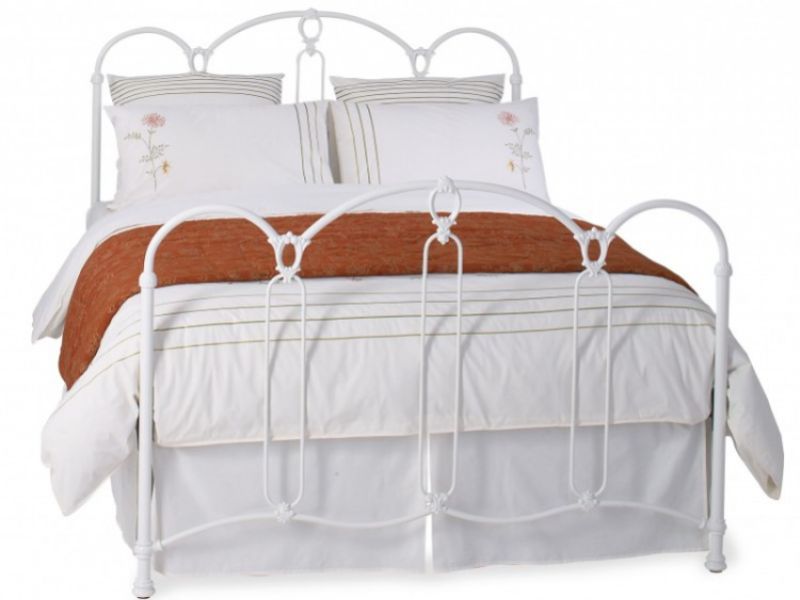 OBC Windsor 3ft Single Glossy Ivory Metal Bed Frame