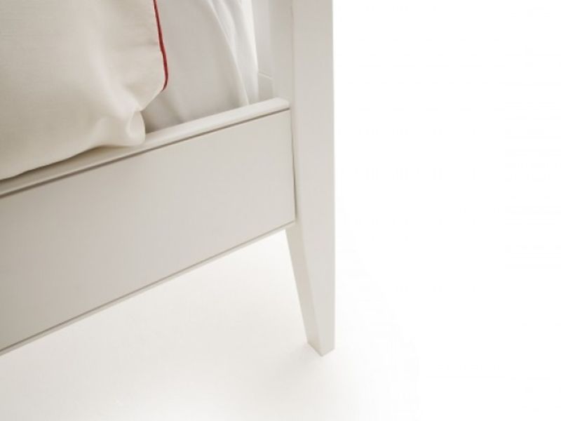 Serene Grace 4ft6 Double White Wooden Bed Frame with Low Foot End
