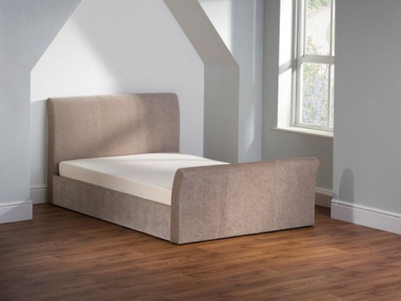 Emporia Sovereign 5ft Kingsize Stone Fabric Ottoman Sleigh Bed Frame