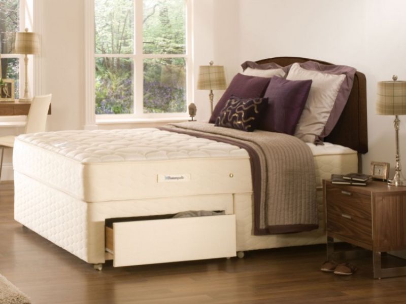 Sealy Cumbrian Meadow Posturepedic Gold 3ft Single Divan Bed