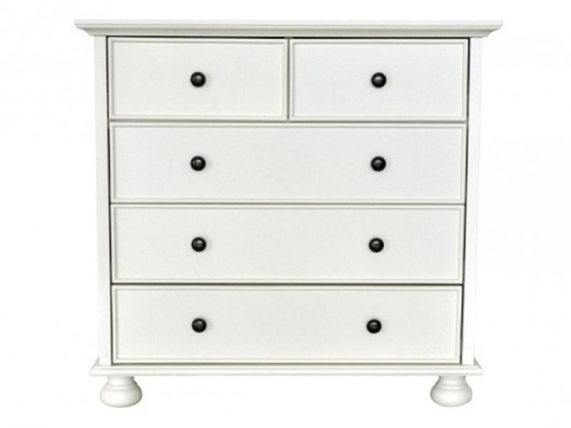 GFW Versailles 2 + 3 Drawer White Chest