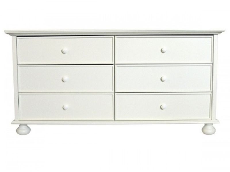 GFW Versailles 6 (3+3) Drawer White Chest