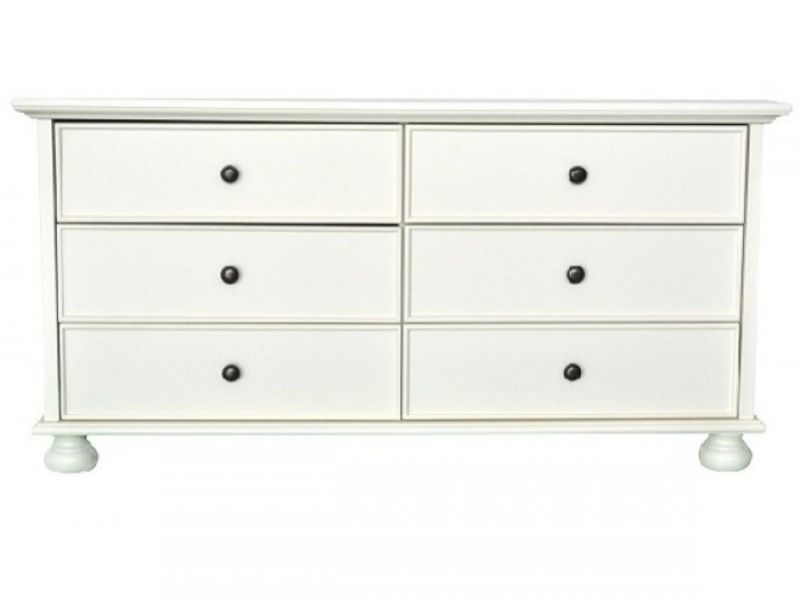 GFW Versailles 6 (3+3) Drawer White Chest