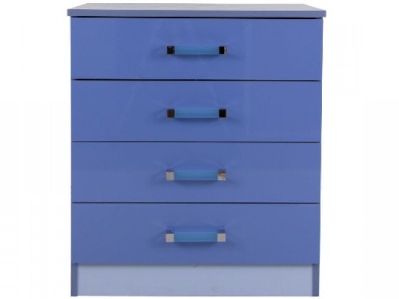 GFW Ottawa 2 Tones Gloss Blue Bedroom Set