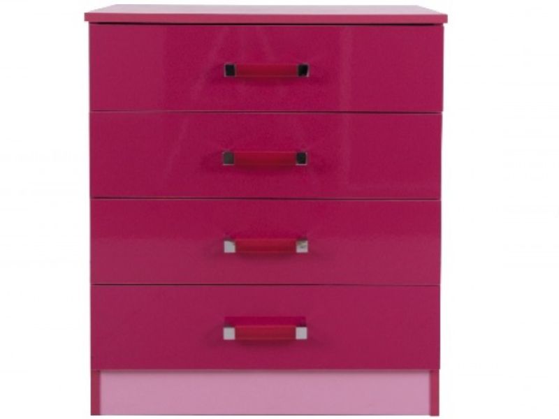 GFW Ottawa 2 Tones Gloss Pink Bedroom Set