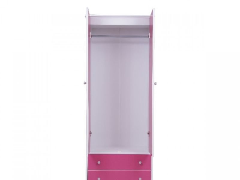 GFW Miami Pink 2 Door 2 Drawer Wardrobe