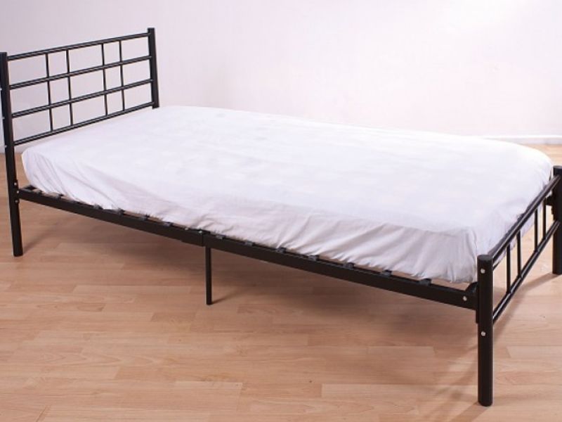 GFW Morgan 3ft Single Black Metal Bed Frame