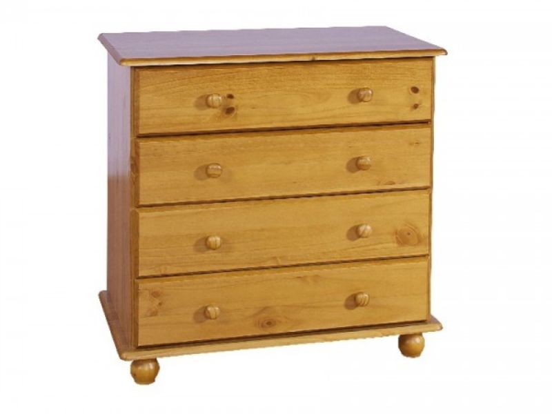 GFW Hampshire 4 Drawer Solid Honey Pine Chest of  Drawers
