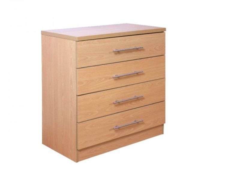 GFW Las Vegas 4 Drawer Beech Chest