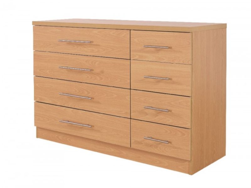 GFW Las Vegas 4 + 4 Drawer Beech Chest