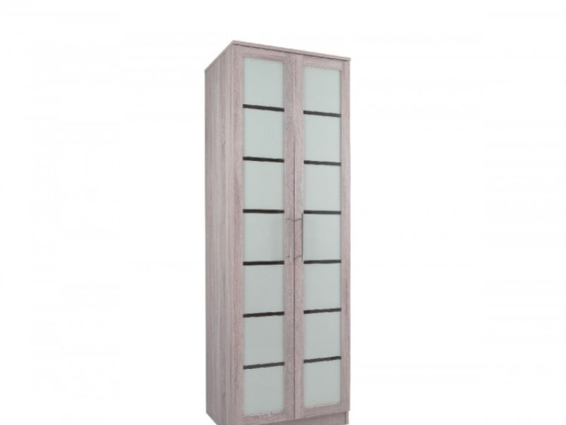 GFW Vancouver 2 Door Sonoma Limed Oak Wardrobe