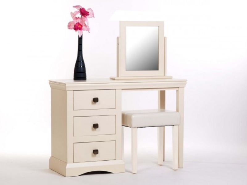 Core Quebec Cream Single Pedestal Dressing Table