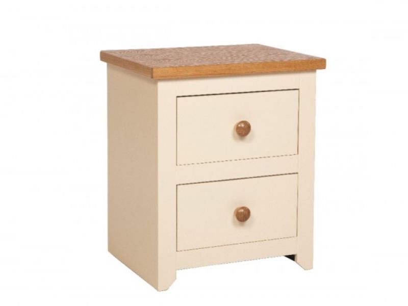 Core Jamestown 2 Drawer Cream Bedside