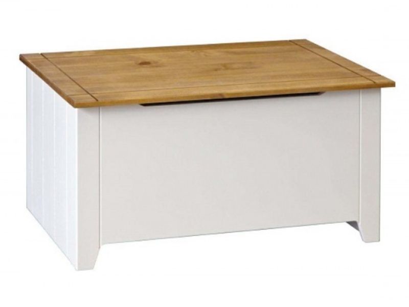 Core Capri White Ottoman Blanket Box