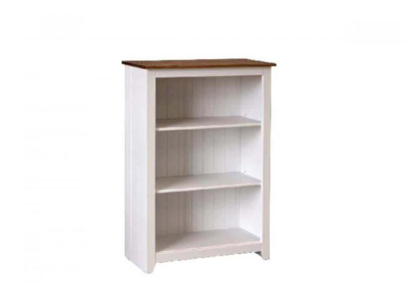 Core Capri White Low Bookcase