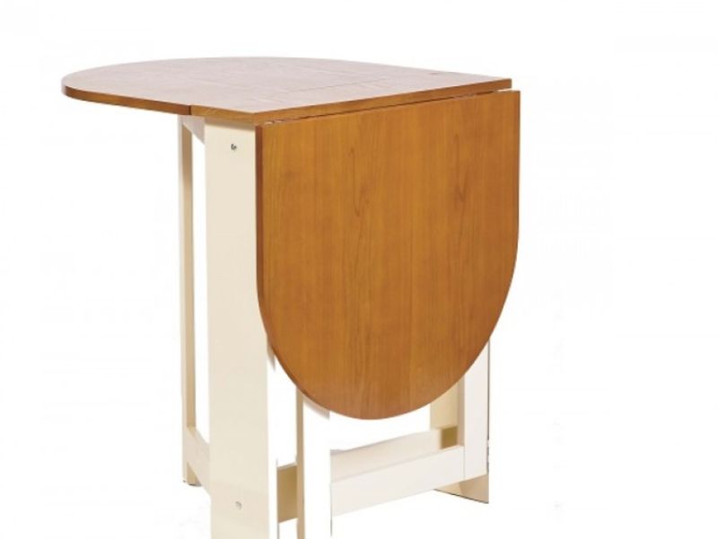Core Jamestown Cream And Mellow Oak Oval Gateleg Dining Table