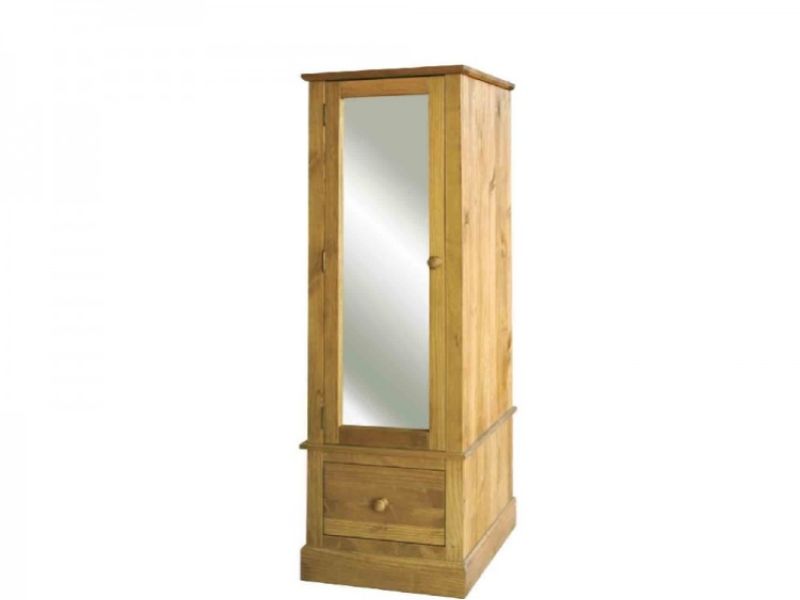 Core Cotswold Armoire Mirrored Door Pine Wardrobe