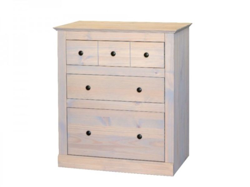 Core Pembroke Sandwash Effect Pine 3 Drawer Chest