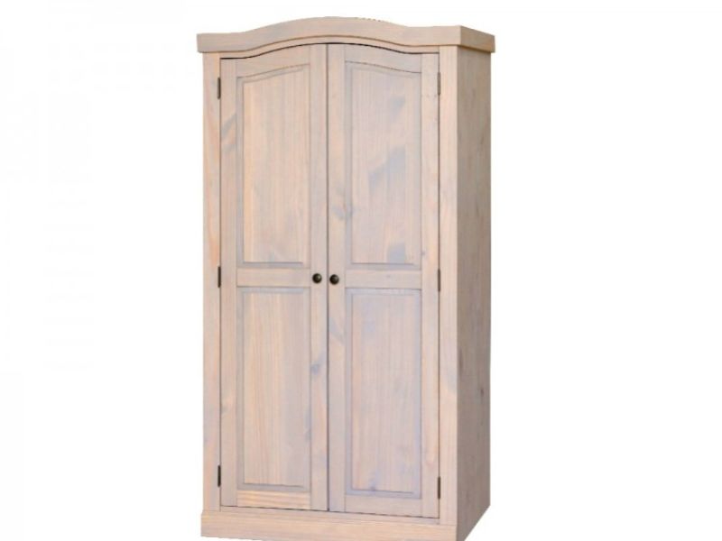 Core Pembroke Sandwash Effect Pine 2 Door Wardrobe