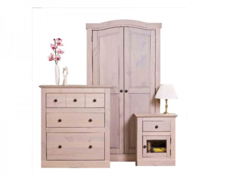 Core Pembroke Sandwash Effect Pine Bedroom Set