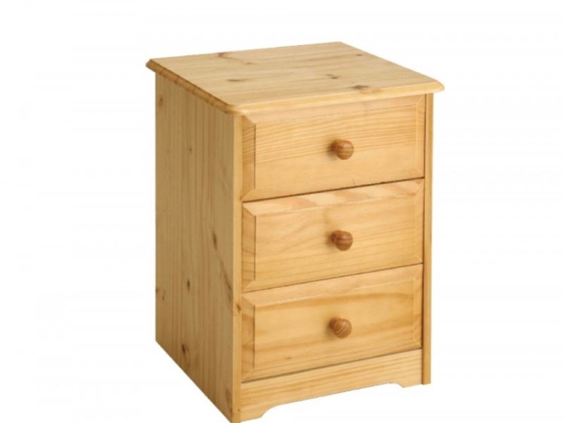 Core Balmoral 3 Drawer  Pine Bedside