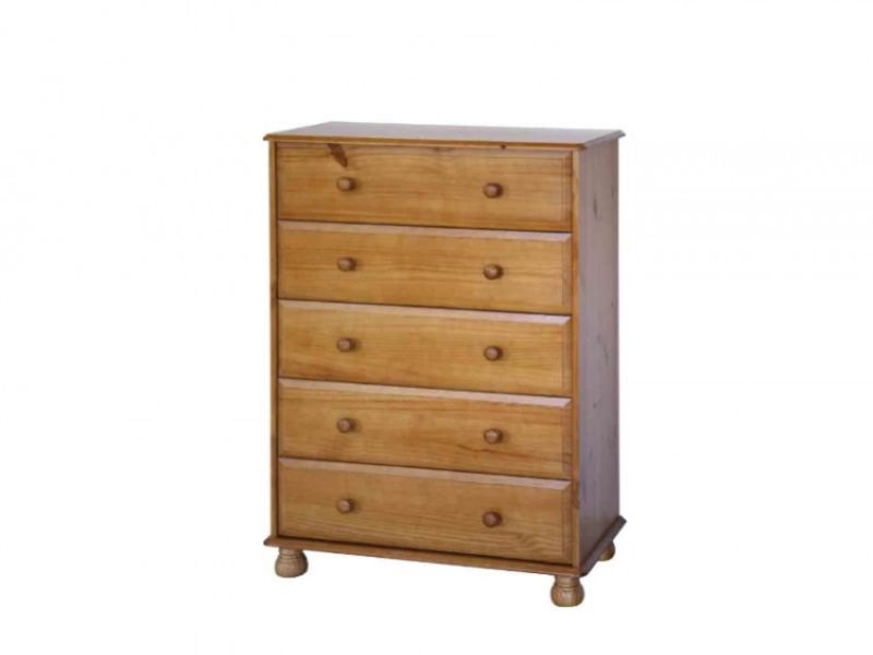 Core Dovedale Pine 5 Drawer Chest