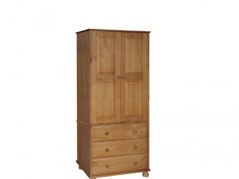 Core Dovedale Pine 2 Door 3 Drawer Wardrobe