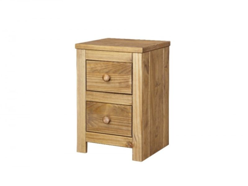 Core Hacienda Waxed  Pine 2 Drawer Petite Bedside