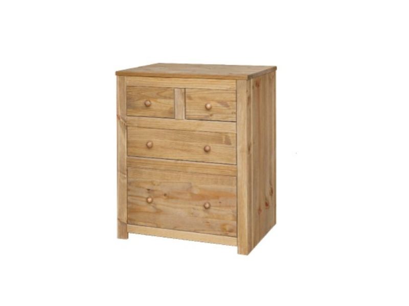 Core Hacienda Waxed  Pine 2 + 2 Drawer Chest