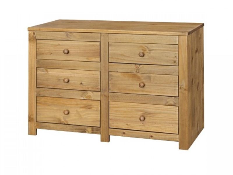 Core Hacienda Waxed  Pine 3 + 3 Drawer Chest