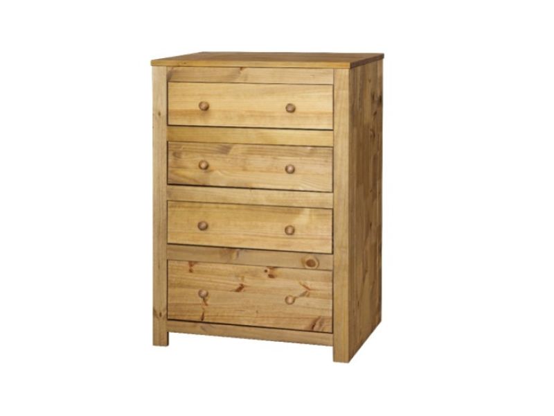 Core Hacienda Waxed  Pine 4 Drawer Chest