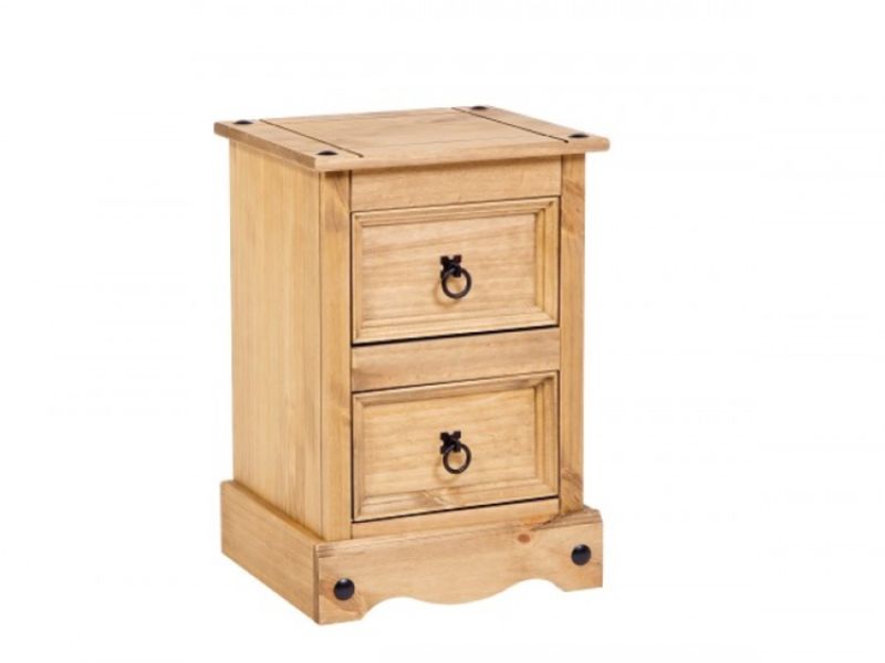Core Corona Pine 2 Drawer Petite Bedside