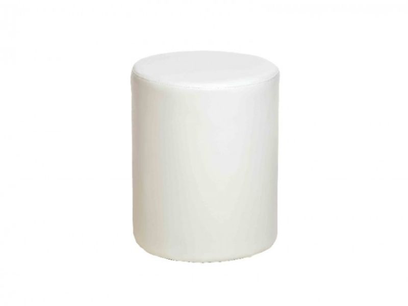 Core Milano Round Cream Faux Leather Stool