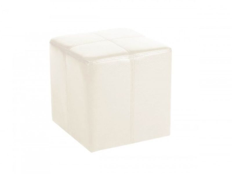 Core Milano Cream Faux Leather Stool