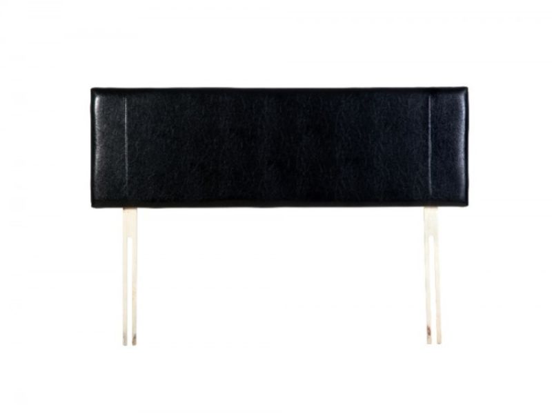 Core Milano 4ft6 Double Black Faux Leather Headboard