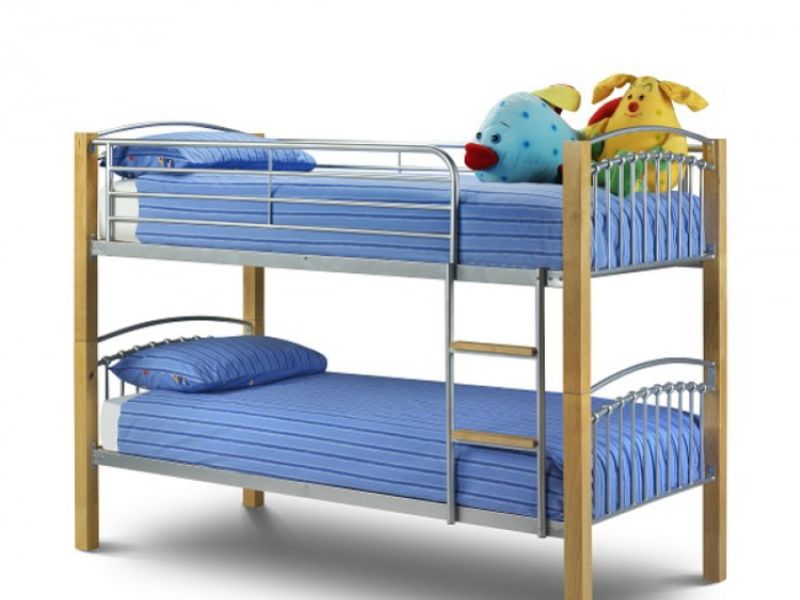 Julian Bowen Aztec Chrome Metal Bunk Bed