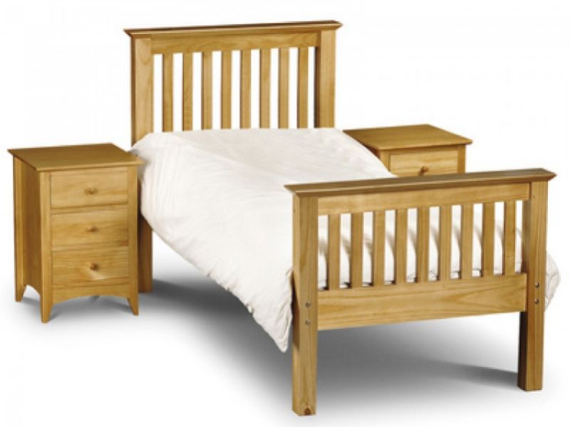 Julian Bowen Barcelona High Foot End Pine 3ft Single Wooden Bed by Julian Bowen