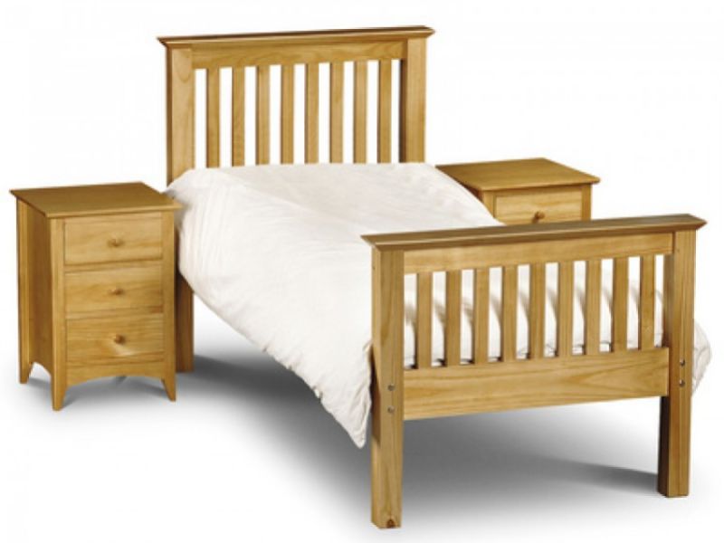 Julian Bowen Barcelona High Foot End Pine 3ft Single Wooden Bed