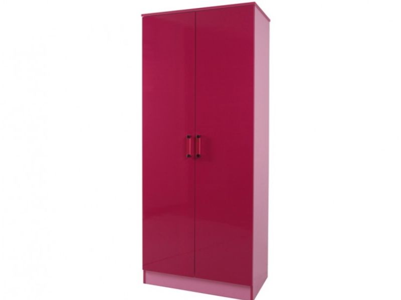 GFW Ottawa 2 Tones Gloss Pink 2 Door Wardrobe