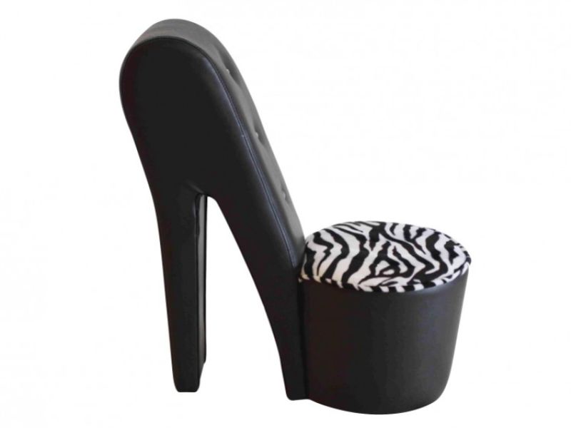 GFW Childrens Crystal Stiletto Black Fun Chair