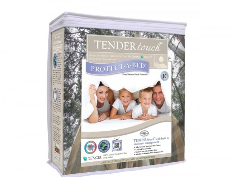 Protect A Bed Tender Touch 4ft Small Double LONG Mattress Protector