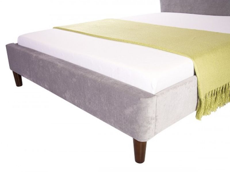 GFW Avery 5ft Kingsize Silver Upholstered Bed Frame