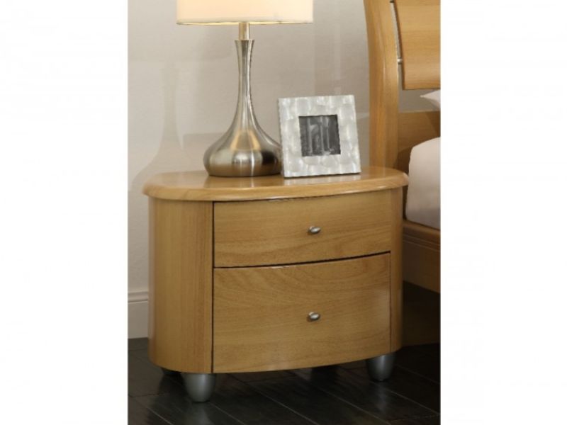 Birlea Aztec Beech 2 Drawer Nightstand