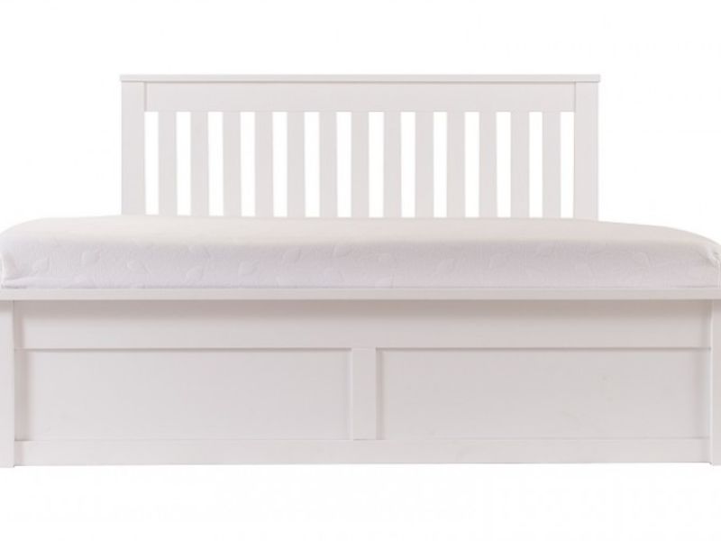 GFW Como 5ft King Size White Ottoman Lift Wooden Bed Frame