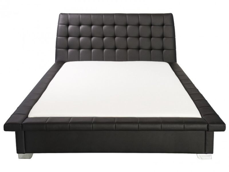 GFW Missouri 4ft6 Double Black Faux Leather Bed Frame