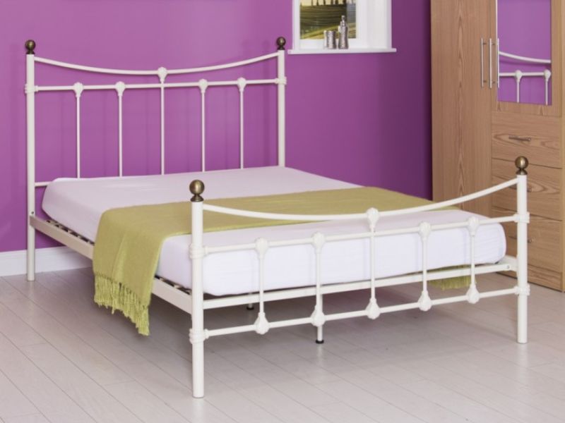 GFW Mayfair 3ft Single Ivory Metal Bed Frame