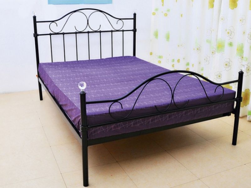 GFW Sparkle 4ft6 Double Black Metal Bed Frame