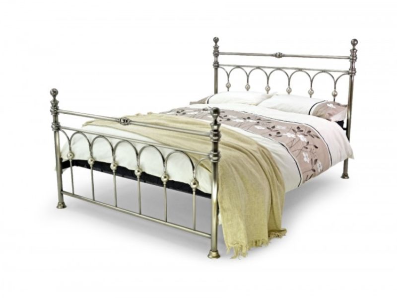 Metal Beds Imperial 5ft Kingsize Brushed Nickel Bed Frame
