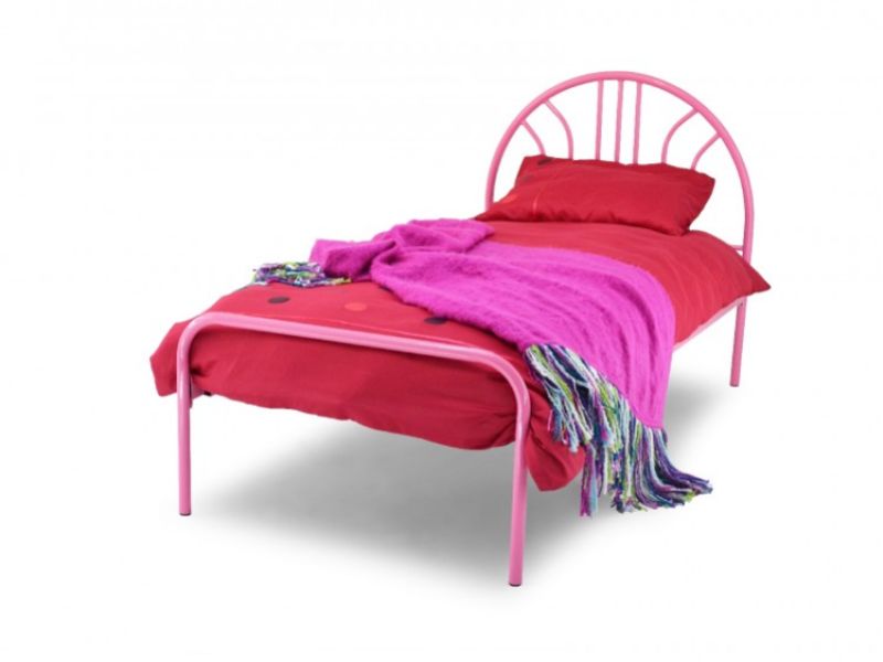 Metal Beds Miami 3ft (90cm) Single Pink Bed Frame